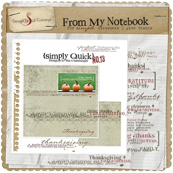 From My Notebook + Simply Quick No. 13