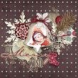 digital scrapbooking layout sample idea using "My Merry Wish" digi scrap kit by AFT designs 