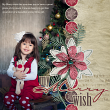 digital scrapbooking layout sample idea using "My Merry Wish" digi scrap kit by AFT designs 