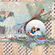 #digitalscrapbooking layout idea "Winter" by AFT designs using Winter Timber Paper Backgrounds and Embellishments #digiscrap #idea #layout #papercraft