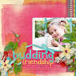 Digital Scrapbooking layout "Budding Friendship" by AFT designs