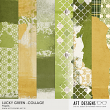 Lucky Green Digital Scrapbooking Collage Papers by AFT designs @Oscraps.com