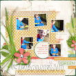 "Flourish" digital scrapbooking layout idea by Amanda Fraijo-Tobin using Spring Fantasy scrapbooking Collection 