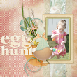 "Egg Hunt" Digital Scrapbooking Easter Layout idea by Amanda Fraijo-Tobin AFT designs #oscraps