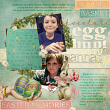 Digital Scrapbooking layout uses Easter Memories Ephemera, and Easter Memories digital kit by AFT designs