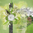 "Beautiful, Amazing" digital scrapbooking spring green layout idea by AFT designs - Amanda Fraiijo-Tobin @Oscraps.com #digitallayout #digitaldesign