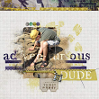 "Adventurous Dude" digital scrapbooking layout idea by Amanda Fraijo-Tobin - AFT Designs using Adventruous His Mini Kit 