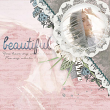 'Beautiful' digital scrapbooking layout sample by AFT Designs Amanda Fraijo-Tobin using Photoshop Textured Overlays - Subtle Canvas #digitalscrapbooking