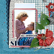 "All American Love Story" digital scrabooking layout by Amanda Fraijo-Tobin - AFTdesigns using 'Americana Blues' Collection #scrapbooking #scrapbook #photoedit #photoshop