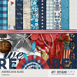 Digital Scrapbooking Kit Americana Blues Colection by AFT Designs - Amanda Fraijo-Tobin @Oscraps.com #digiscrap #usa #photobook