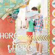 Here and There #digitalscrapbooking love travel layout idea by AFT Designs - Amanda Fraijo-Tobin #oscraps #scrapbook