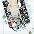 Digital Scrapbooking "Achieve" layout by AFT Designs - Amanda Fraijo-Tobin using "School Basics" #digitalscrapbooking kit