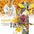 Digital Scrapbooking layout idea by AFT Designs - Amanda Fraijo-Tobin using Opulent Papers, Embellishments and Templates