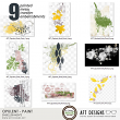 Opulent #digitalscrapbooking Paint Transfer Art Journal Embellishments by AFT Designs @Oscraps.com