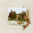 Autumn Breeze Digital Art Kit by Vicki Robinson Sample Layout 01