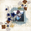 "Baby Blues" #digitalscrapbooking layout idea by AFT Deisgns - Amanda Fraijo-Tobin using Found Foliage 1 Cluster Style digiscrap embellishments