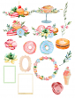 Pastry Shop Collection by Aftermidnight Design, Elements sheet 1