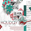 "Holiday Memories" Digital scrapbooking layout by AFT Designs - Amanda Fraijo-Tobin using Turquoise Holiday Kit 