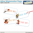 Alice Watercolor Tags by Aftermidnight Design