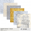 Winter Fantasy Foiled Papers by AFT Designs #printable foiled backgrounds