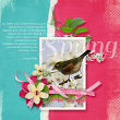 "Spring" #digitalscrapbooking layout by Amanda Fraijo-Tobin - AFT designs using Budding Cluster Embellishments #scrapgirls #digitalscrapbook