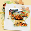 Layout by Marie Orsini Pumpkin Time Embellishments Mini and Pumpkin time Collection by Aftermidnight Design