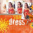 "Sun Dress" #digitalscrapbook layout by AFT Designs - Amanda Fraijo-Tobin using Layer Styles - Worn Paint