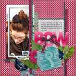 "Bow" #scrapbook layout by AFT Designs - Amanda Fraijo-Tobin using Olivia 2 Mini Kit