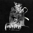 'Fearless' #scrapbook black background layout by AFT Designs - Amanda Fraijo-Tobin
