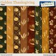 Golden Thanksgiving Papers by Aftermidnight Design