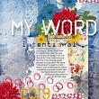 'My Word' #digitalscrapbooking art journaling digital layout by AFT Designs - Amanda Fraijo-Tobin