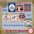 FREEDOM - 7 Pieces of Vintage Ephemera - Set 1 by Idgie's Heartsong