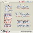 Freedom Word Art by Snickerdoodle Designs