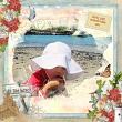 Layout using Beach Day Kit by Snickerdoodle Designs