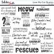 Love My Cat Digital Scrapbook Word Art Preview by Karen Schulz Designs