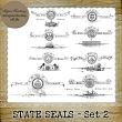 STATE SEALS - Set 2 - 31 PNG Stamps and ABR Brush Files by Idgie's Heartsong