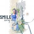 "Smile Everyday" #digitalscrapbooking layout by AFT Designs - Amanda Fraijo-Tobin