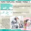 Paper Templates - Mosaic Pixels by AFT Designs - Amanda Fraijo-Tobin @Oscraps.com