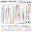 Spring Digital Scrapbooking Watercolor Papers by Vicki Stegall @ Oscraps.com