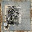 My Man Digital Scrapbook Kit by Vicki Robinson page by Gina