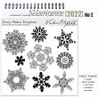 Digital Scrapbooking Layered Snowflakes for 52 Inspirations 2022 by Vicki Stegall @ Oscraps.com