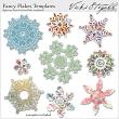 Digital Scrapbooking Snowflake examples for 52 Inspirations 2022 by Vicki Stegall @ Oscraps.com
