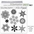 Digital Scrapbooking Layered Snowflake Templates for 52 Inspirations 2022 by Vicki Stegall @ Oscraps.com