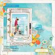 Digital Scrapbook Layout with Layered Up Frames by Lynn Grieveson