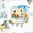 Digital Scrapbook Layout using Sharp Eyed Mixed Media Elements by Lynn Grieveson 