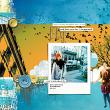 Digital Scrapbook Layout using Sharp Eyed Mixed Media Elements by Lynn Grieveson 