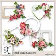 Floral Scent Digital Scrapbook Clusters Preview by Xuxper Designs