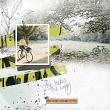 Digital Scrapbooking Layout using "Bicyclette" templates by Dady