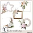 Winter Time Digital Scrapbook Clusters Preview by Xuxper Designs