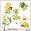 Sun Flower Digital Scrapbook Accents Preview by Xuxper Designs